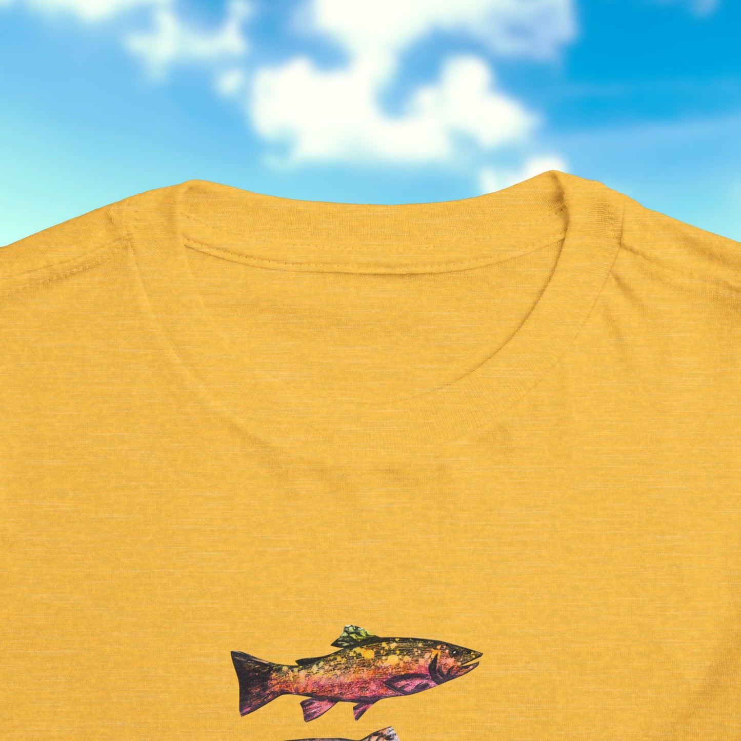 Colorful Trout Toddler Short Sleeve Tee | Fishing Theme Cotton Shirt