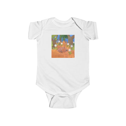 Deer Fawn with Wildflowers Infant Bodysuit | Woodland Baby Onesie