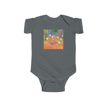 Deer Fawn with Wildflowers Infant Bodysuit | Woodland Baby Onesie