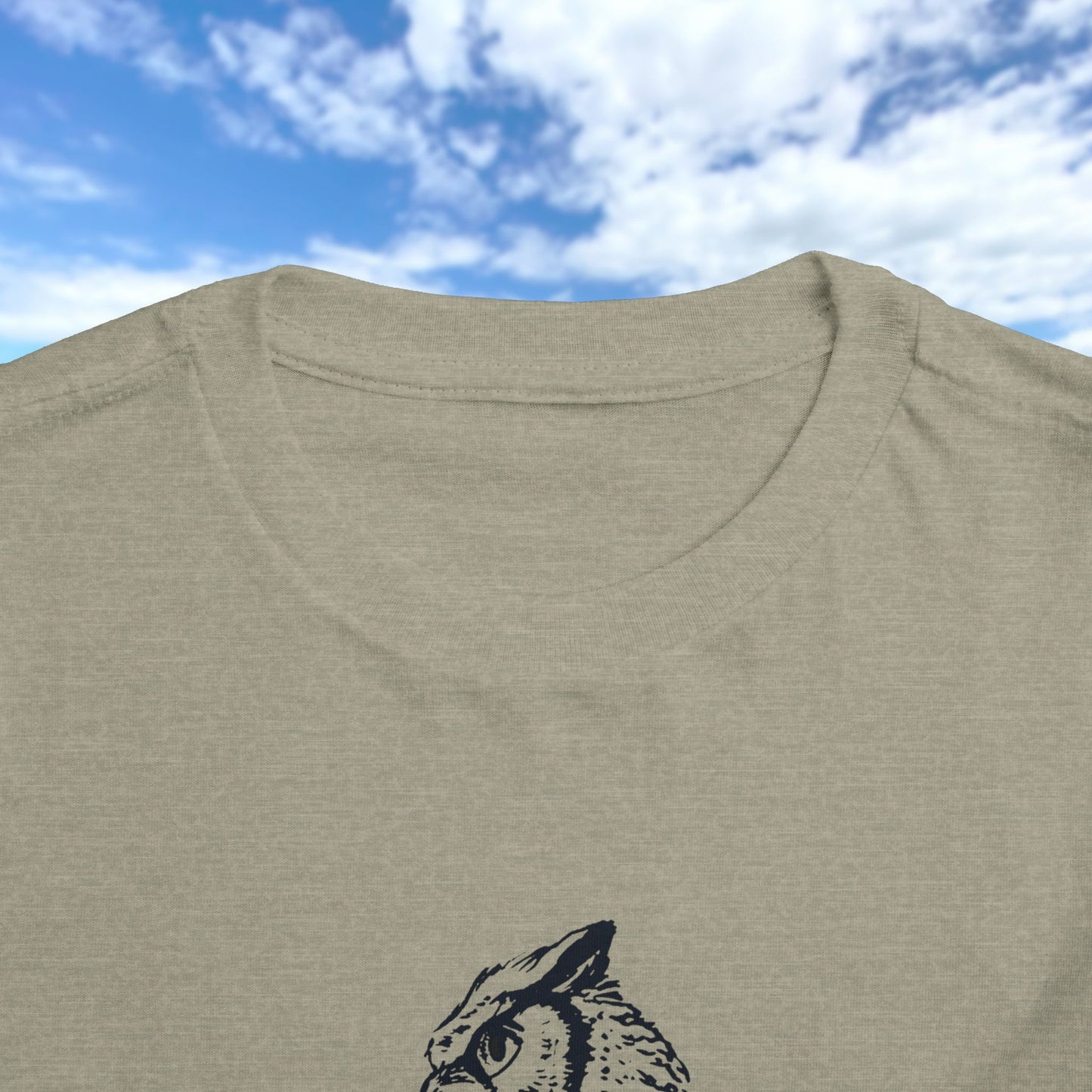 Hand-Drawn Owl Toddler Tee | Great Horned Owl Illustration