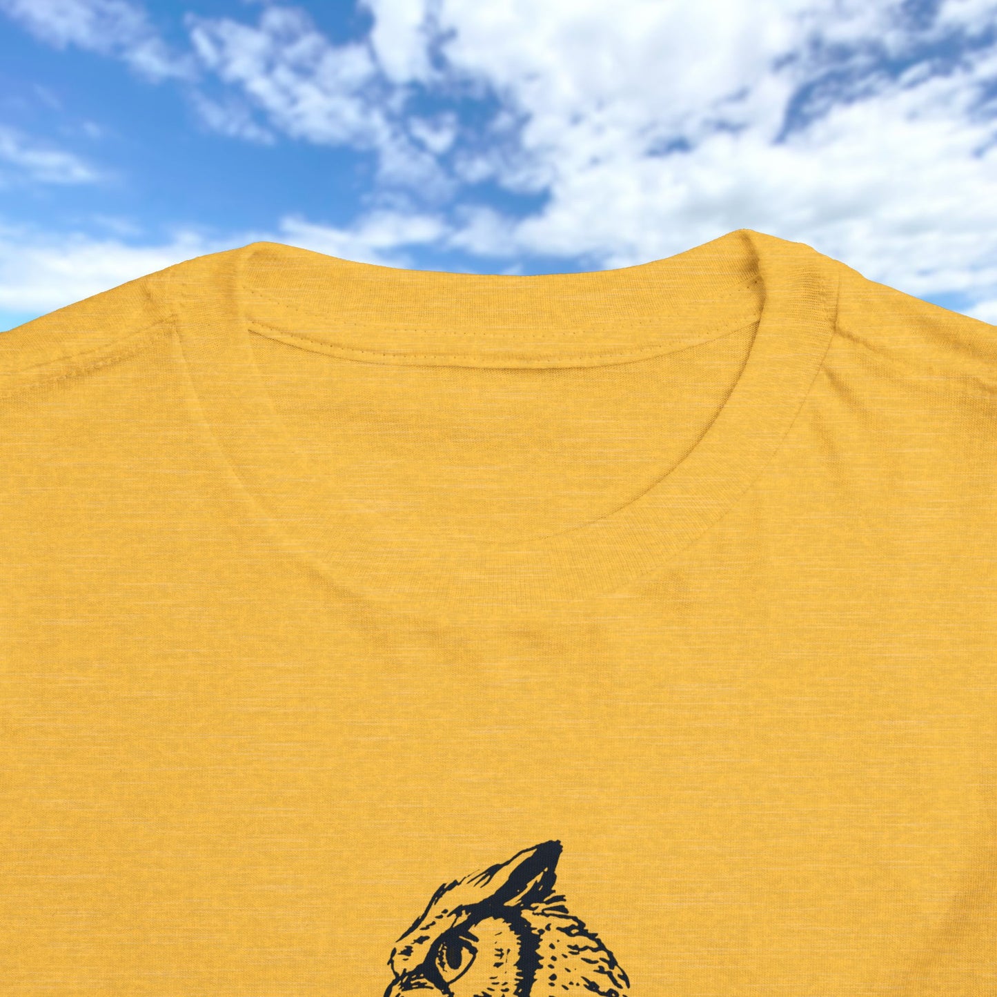 Hand-Drawn Owl Toddler Tee | Great Horned Owl Illustration