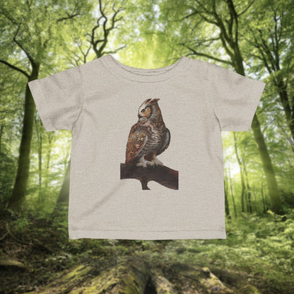 Infant Tee — Rustic Owl Illustration Baby Shirt