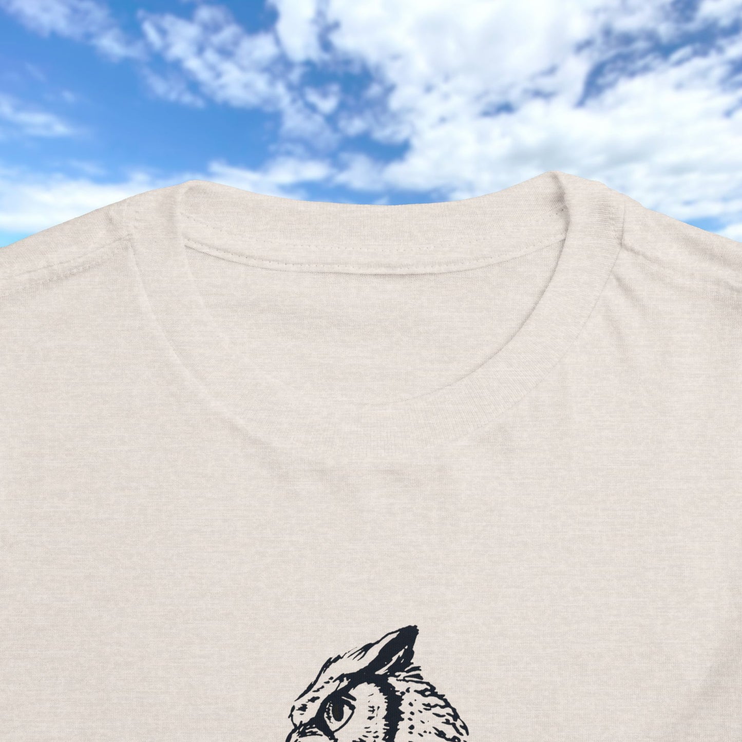 Hand-Drawn Owl Toddler Tee | Great Horned Owl Illustration