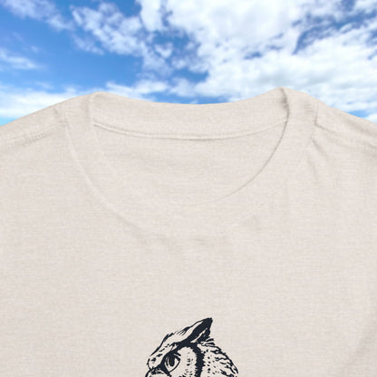 Hand-Drawn Owl Toddler Tee | Great Horned Owl Illustration