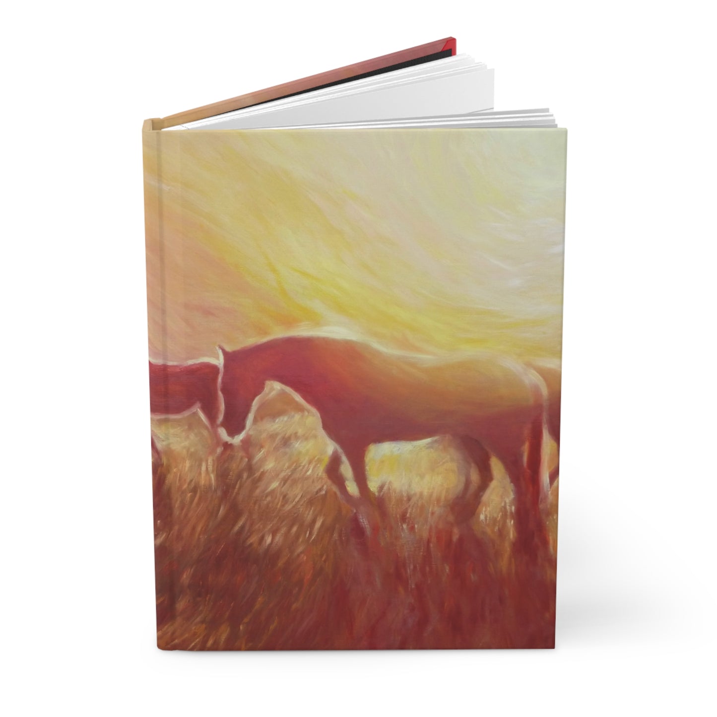 Wild Horses at Sunset Hardcover Journal — Matte Sunset Equestrian Notebook