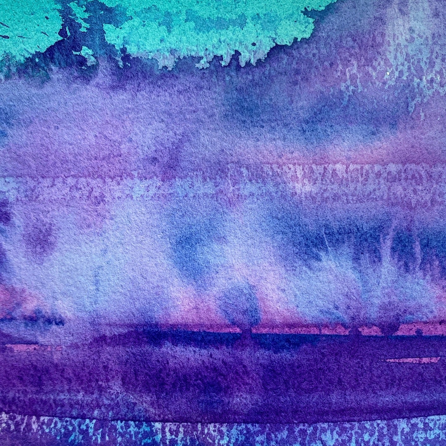 Diptych- Sea Song 5"x 7" Acrylic Abstract Landscape