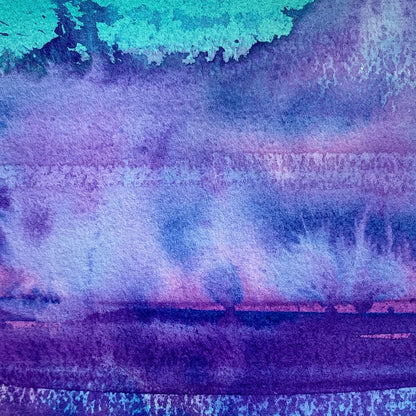 Diptych- Sea Song 5"x 7" Acrylic Abstract Landscape