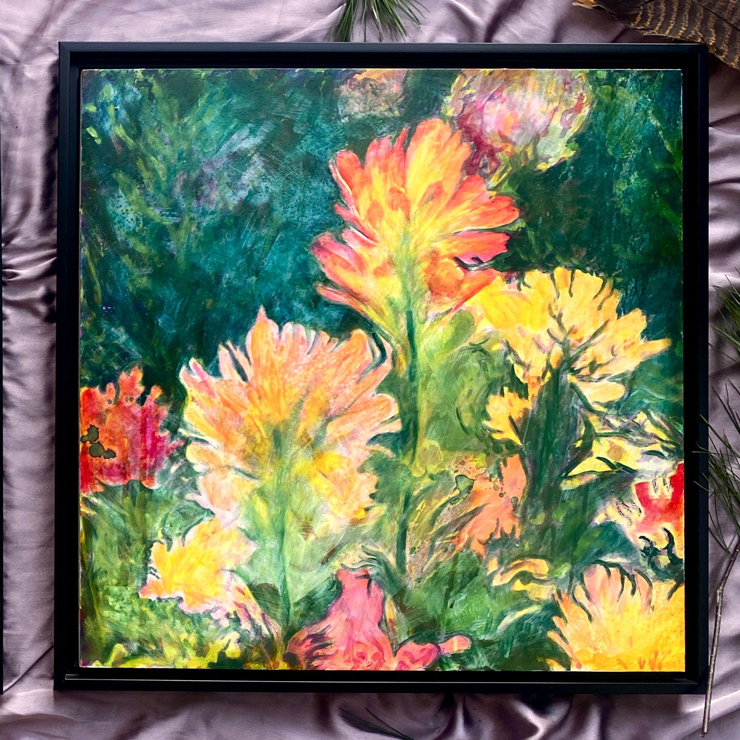 Wild Paintbrush 18" x 18"