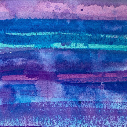 Diptych- Sea Song 5"x 7" Acrylic Abstract Landscape