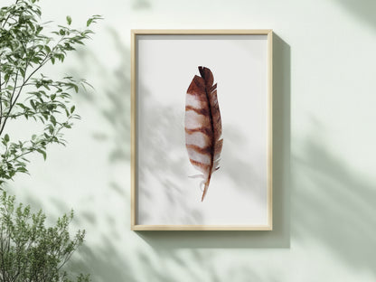 Woodland Nursery Wall Art Set of 3 | Artist Made Wren, Owl Feather, and Mushrooms-- Unframed Giclee Prints  5x7 or 8x10