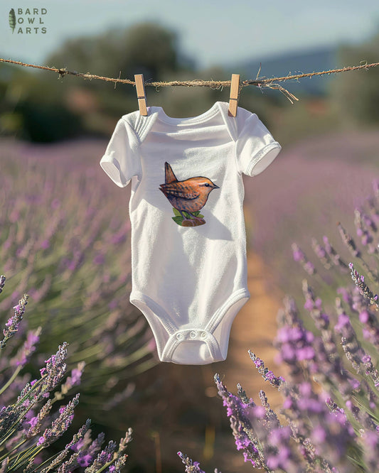 Baby Birder Bodysuit | Wren Illustration, Birdwatching Infant Bodysuit