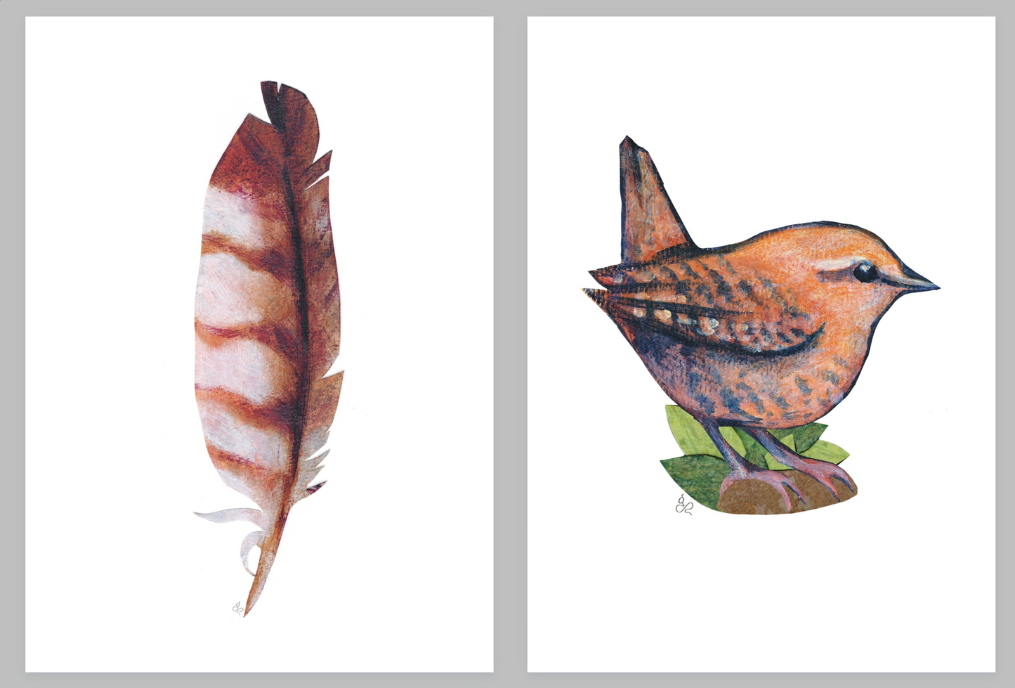 Owl Feather & Wren Forest Nursery Print Set