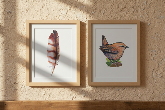 Owl Feather & Wren Forest Nursery Print Set