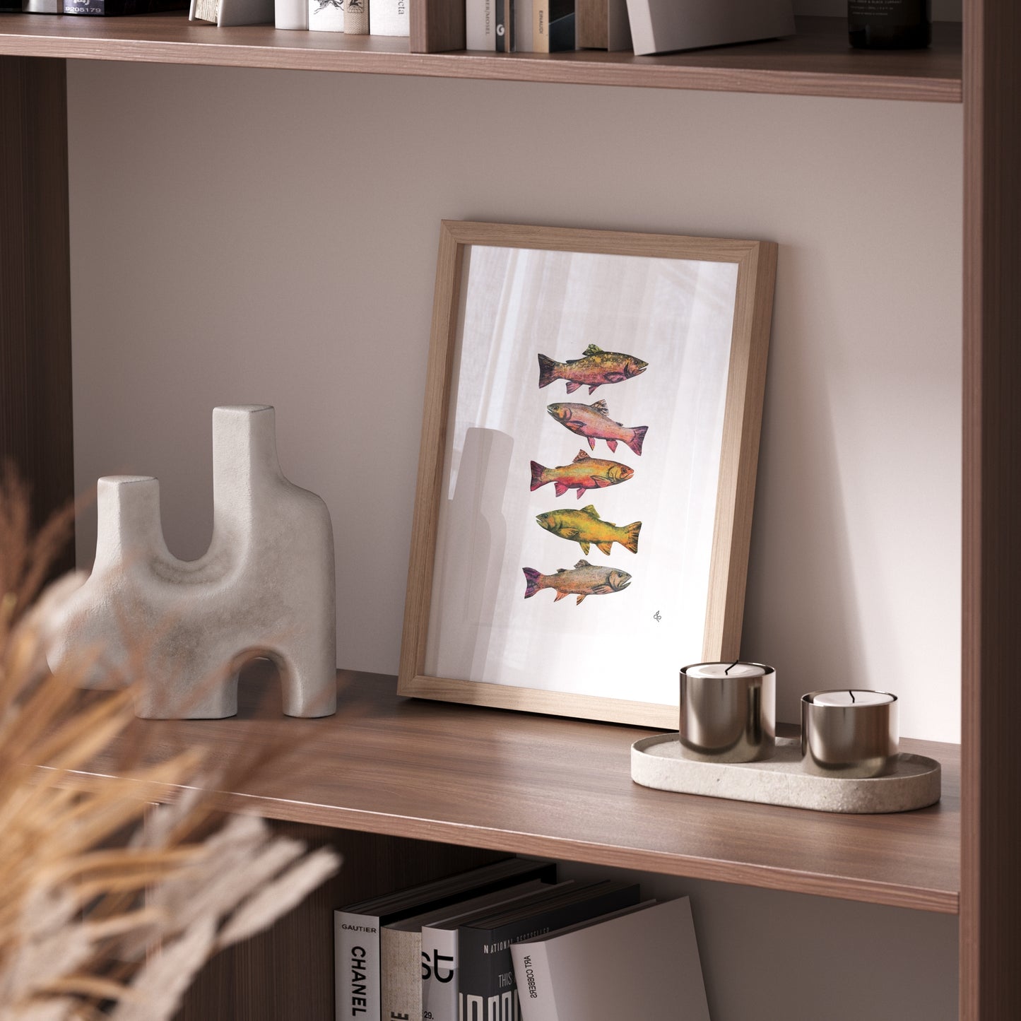 Brook Trout Art Print - Fishing Themed Nursery Wall Art - Bard Owl Arts
