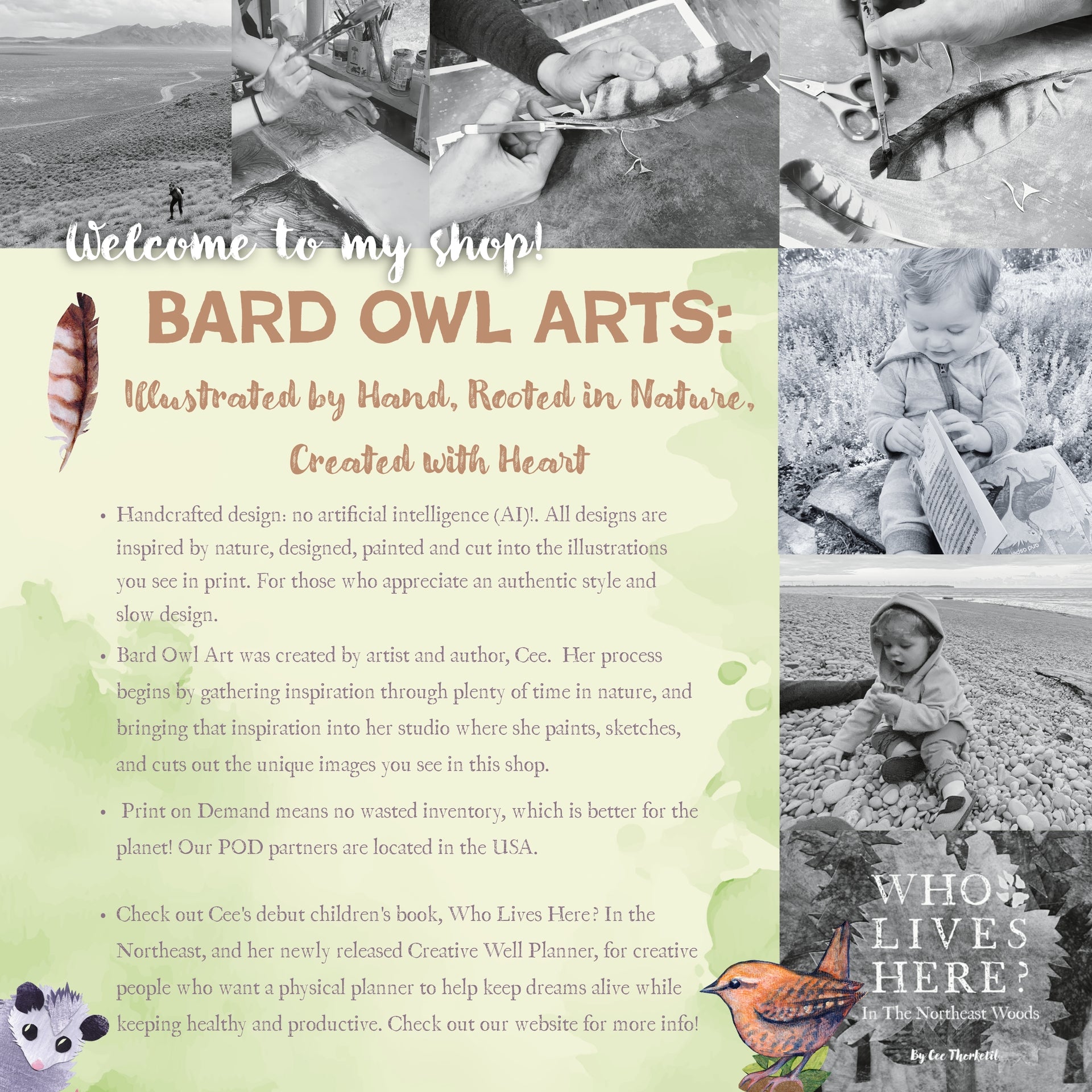 Bumblebee and Aster Ring: Museum Quality Giclee Print with Framing Options - Bard Owl Arts