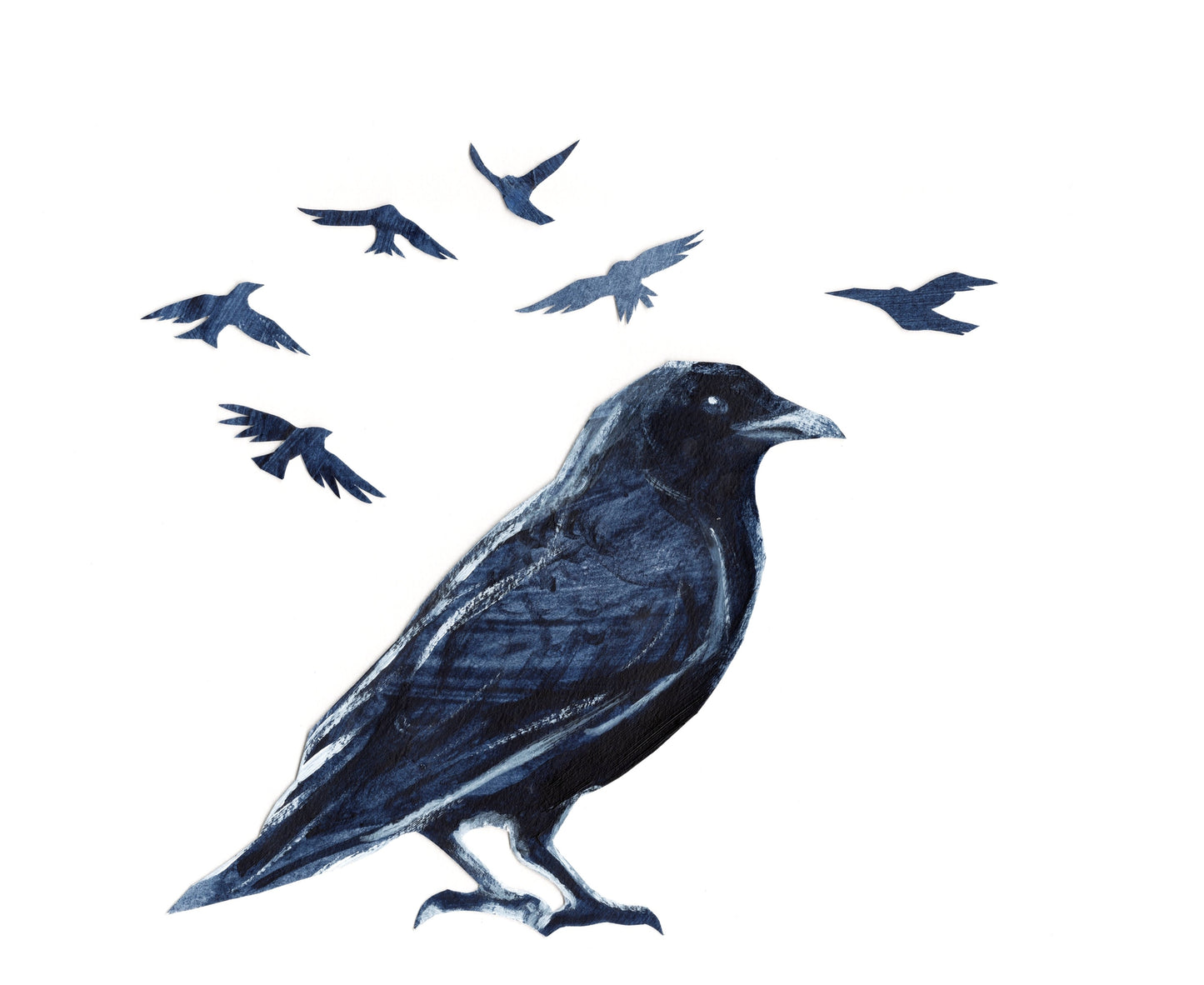 Crow & Friends | Woodland Nursery Giclée Print Set of 3