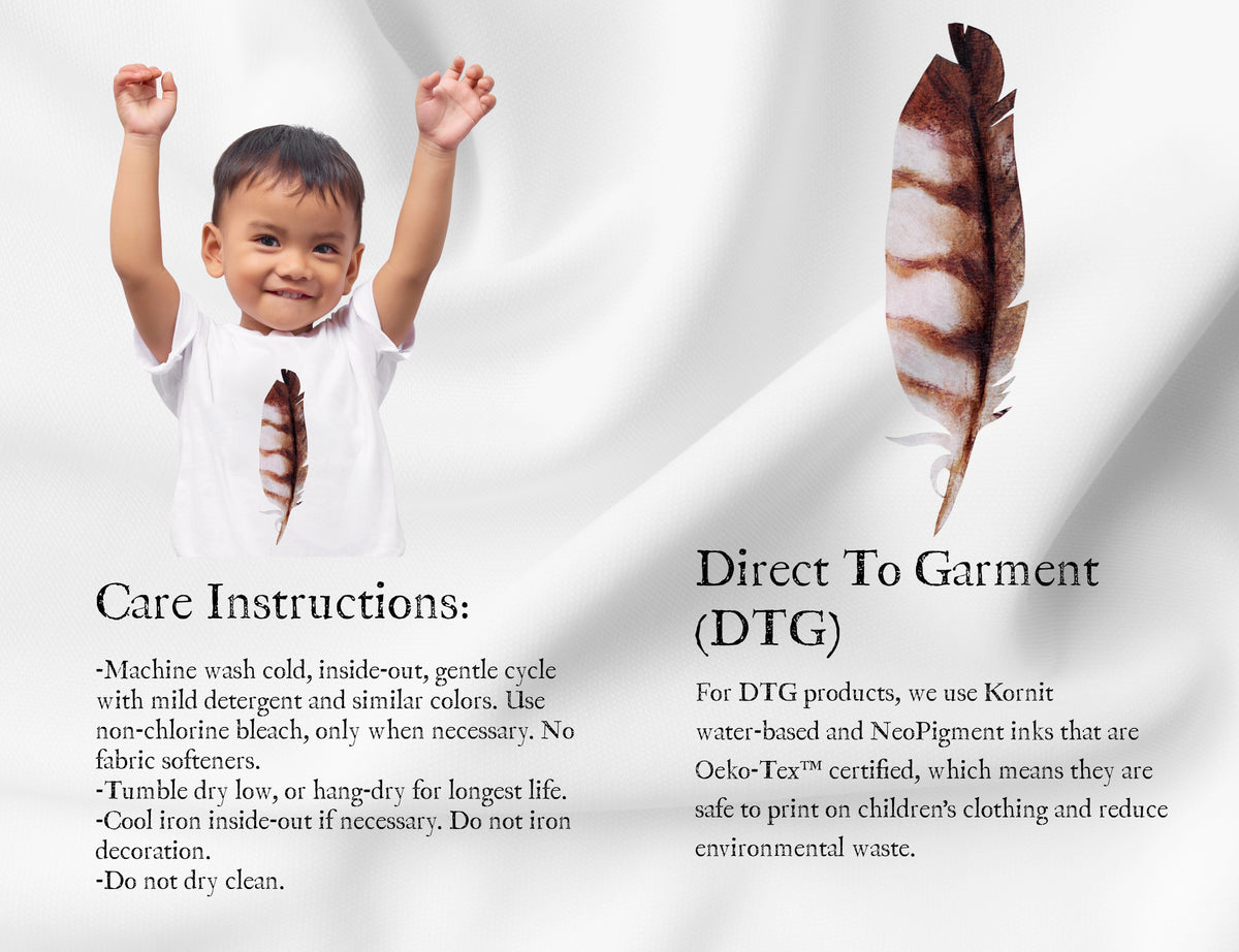 Barred Owl Feather Illustration on Infant Bodysuit | Baby Birder Bodysuit