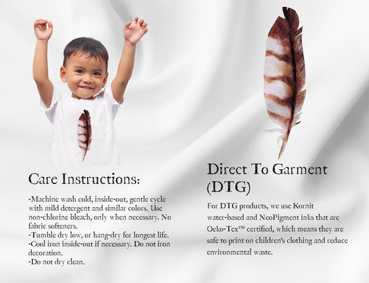 Barred Owl Feather Illustration on Infant Bodysuit | Baby Birder Bodysuit