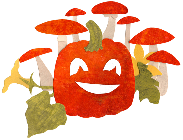 Pumpkin and Mushroom Halloween