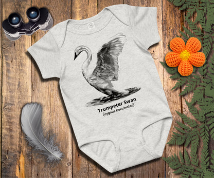 Trumpeter Swan Illustration Infant Bodysuit