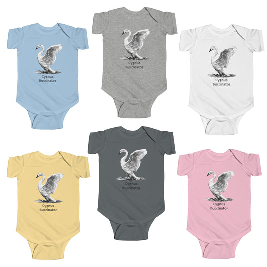 Trumpeter Swan Illustration Infant Bodysuit