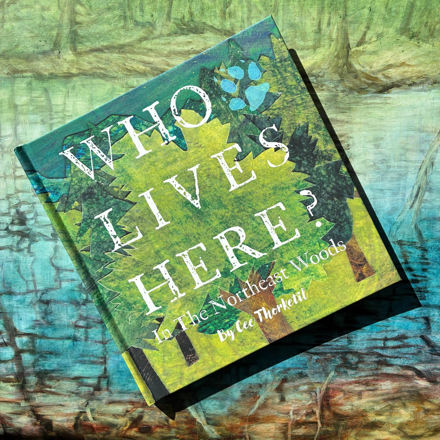Who Lives Here? In the Northeast Woods, illustrated children's book on animal tracks in New England, Eastern Canada & New York- Signed and Personalized