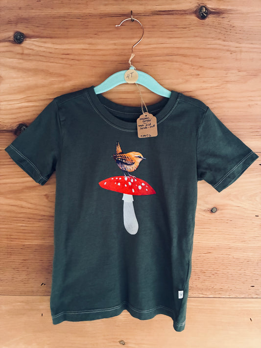 Fly Agaric and Wren - Hand-Finished Tee