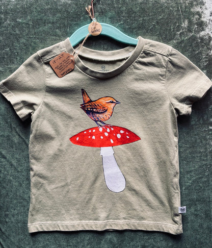 Fly Agaric and Wren - Hand-Finished Tee