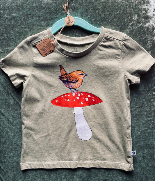 Fly Agaric and Wren - Hand-Finished Tee